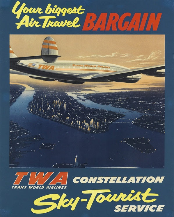 1952 TWA Travel Poster Print