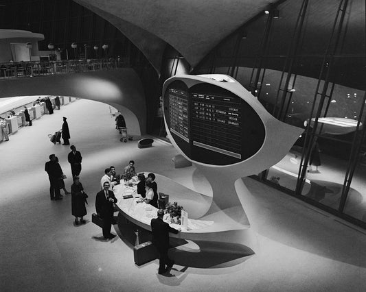 Inside the TWA Terminal at JFK 1950s Print